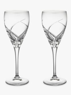 John Lewis Grosseto Cut Crystal Glass White Wine Glass, 250ml, Set of 2, Clear, Clear