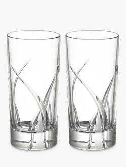 John Lewis Grosseto Cut Crystal Glass Highballs, 360ml, Set of 2, Clear, Clear