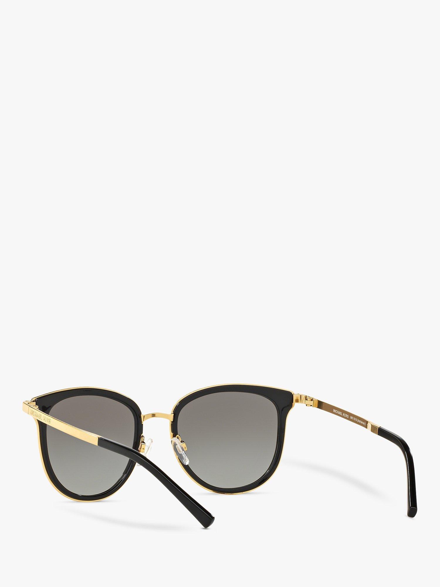 Michael Kors MK1010 Adrianna Oval Sunglasses, Black