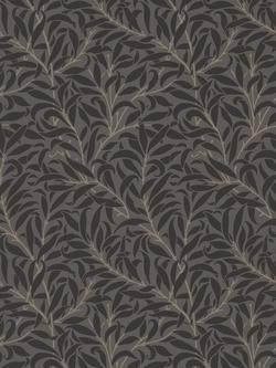 Morris & Co. Pure Willow Bough Wallpaper, Charcoal / Black Dmpu216026
