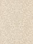 Morris & Co. Pure Acorn Wallpaper, Linen / Ecru Dmpu216040