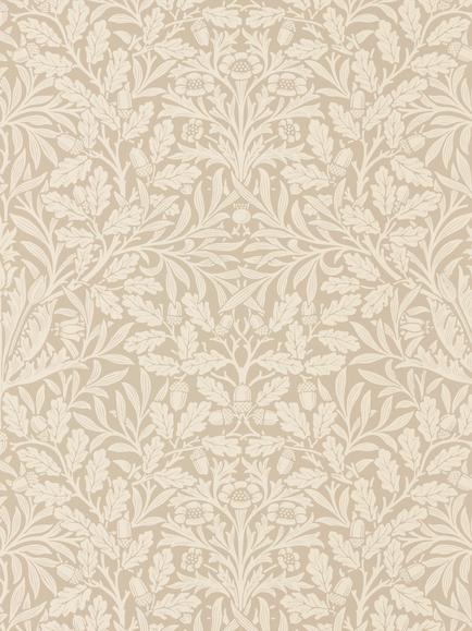 Morris & Co. Pure Acorn Wallpaper, Linen / Ecru Dmpu216040