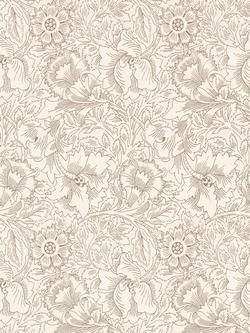 Morris & Co. Pure Poppy Wallpaper, Cream / Gold Dmpu216035