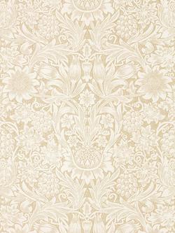 Morris & Co. Pure Sunflower Wallpaper, Parchment / Gold Dmpu216047