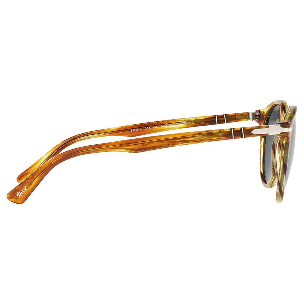 Product image 10 of 10, which shows Persol PO3152S Oval Sunglasses, Light Havana/Blue