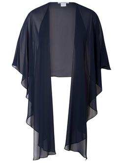 Chesca Chiffon Shawl, Dark Navy