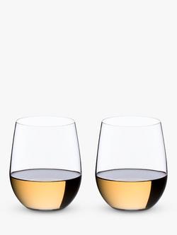 RIEDEL 'O' Stemless Viognier / Chardonnay White Wine Glass, 320ml, Set of 2 - view 2, Clear