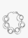 Nina B Sterling Silver Open Circles Bracelet, Silver