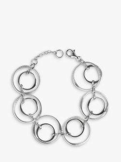 Nina B Sterling Silver Open Circles Bracelet, Silver, Silver