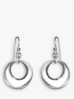Nina B Sterling Silver Open Circles Drop Earrings, Silver, Silver