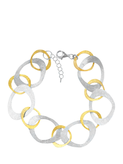 Nina B Open Link Bracelet, Silver/Gold, Silver/Gold