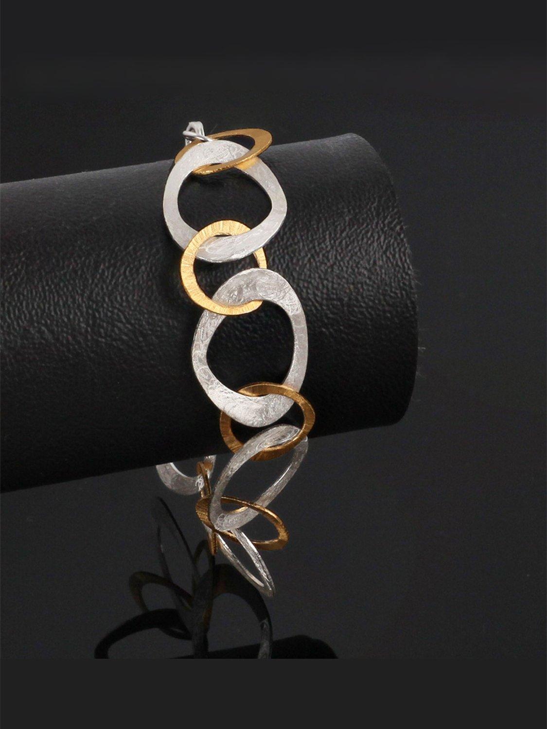 Product image 5 of 6, which shows Nina B Open Link Bracelet, Silver/Gold