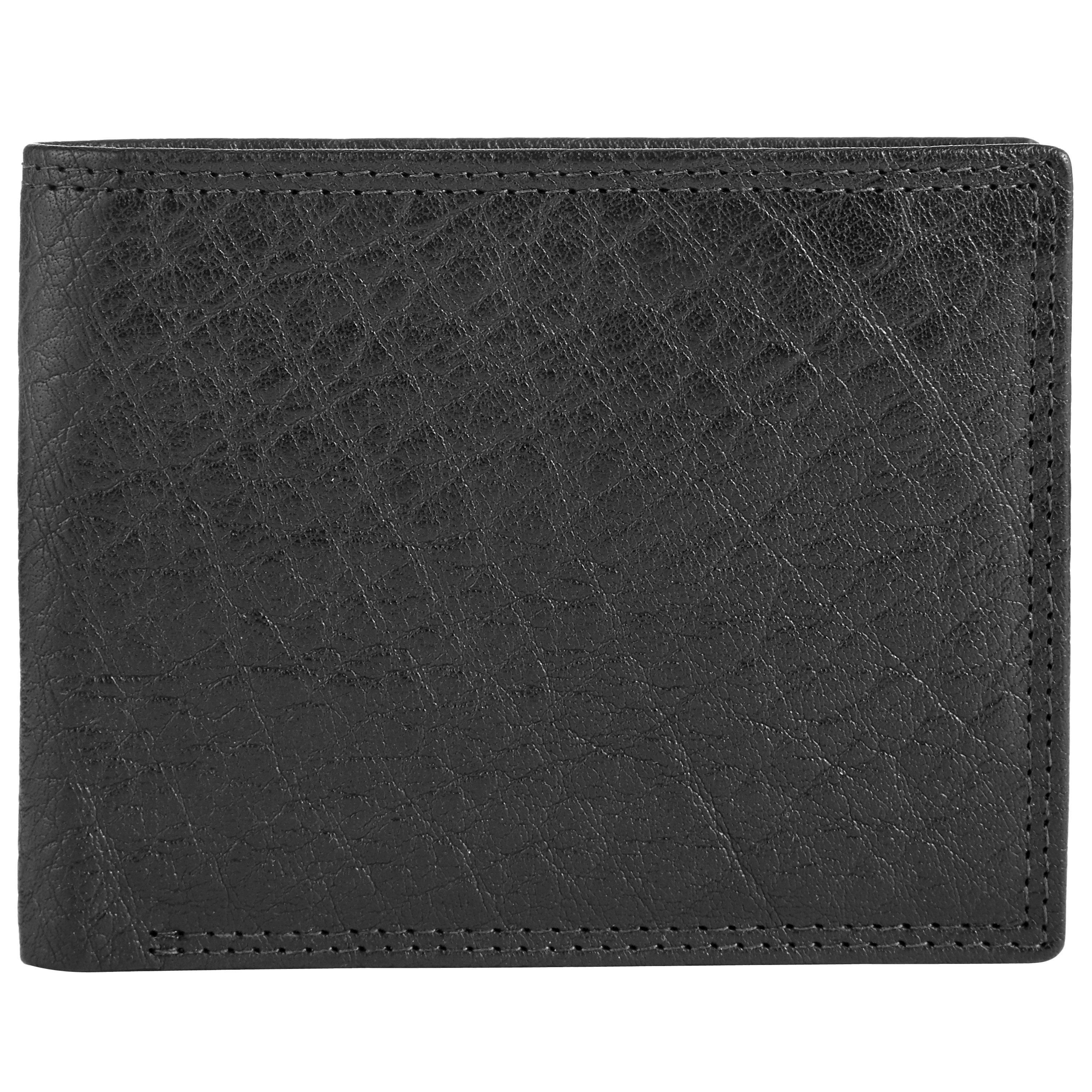 John Lewis & Partners Bifold Katta Aniline Leather RFID Blocking Wallet, Black