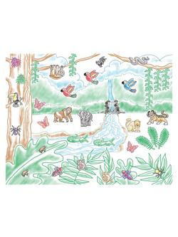 Melissa & Doug Stamp A Scene Rain Forest Kit - view 2, 