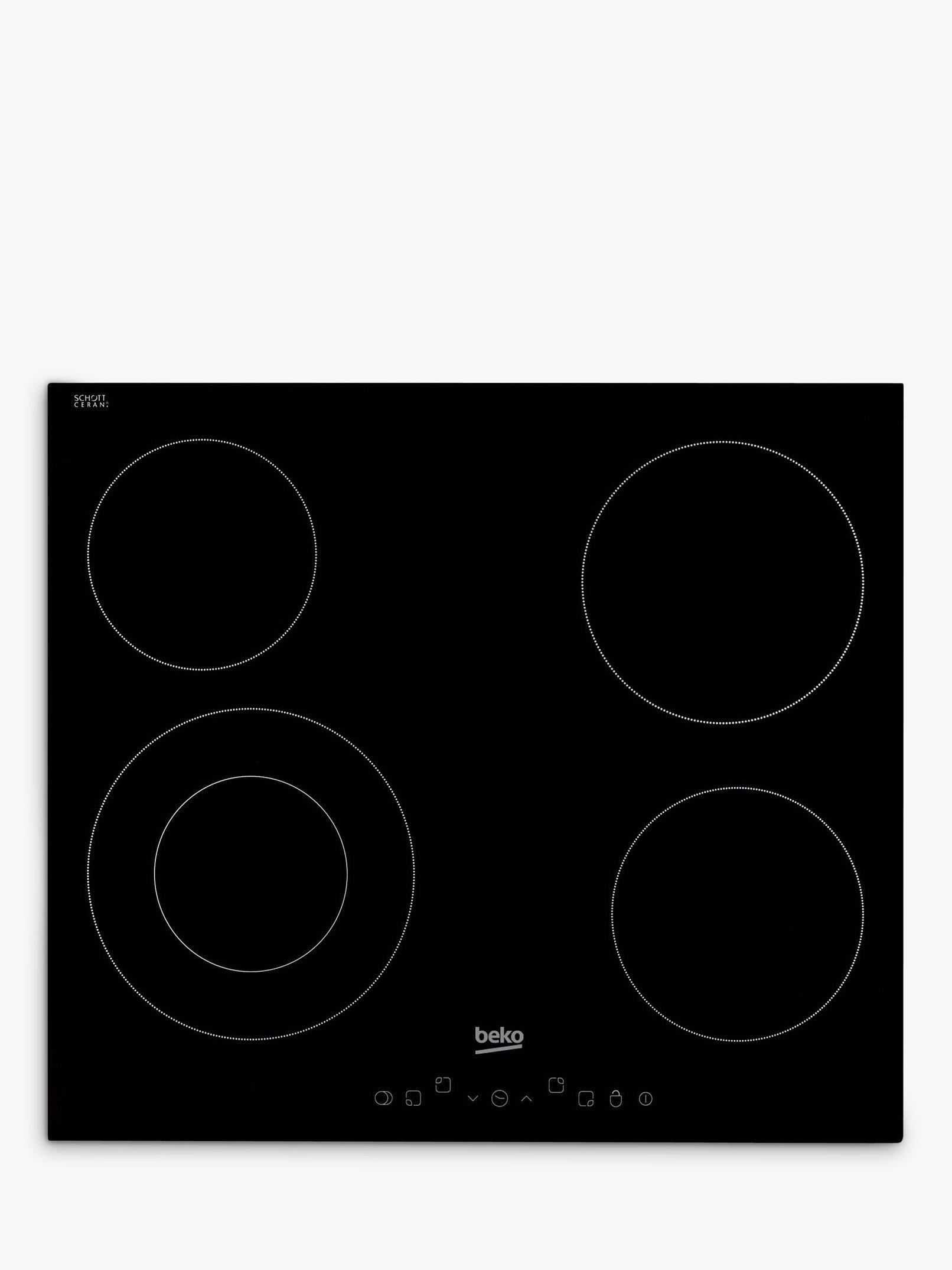 Beko HIC64402T Electric Ceramic Hob, Black
