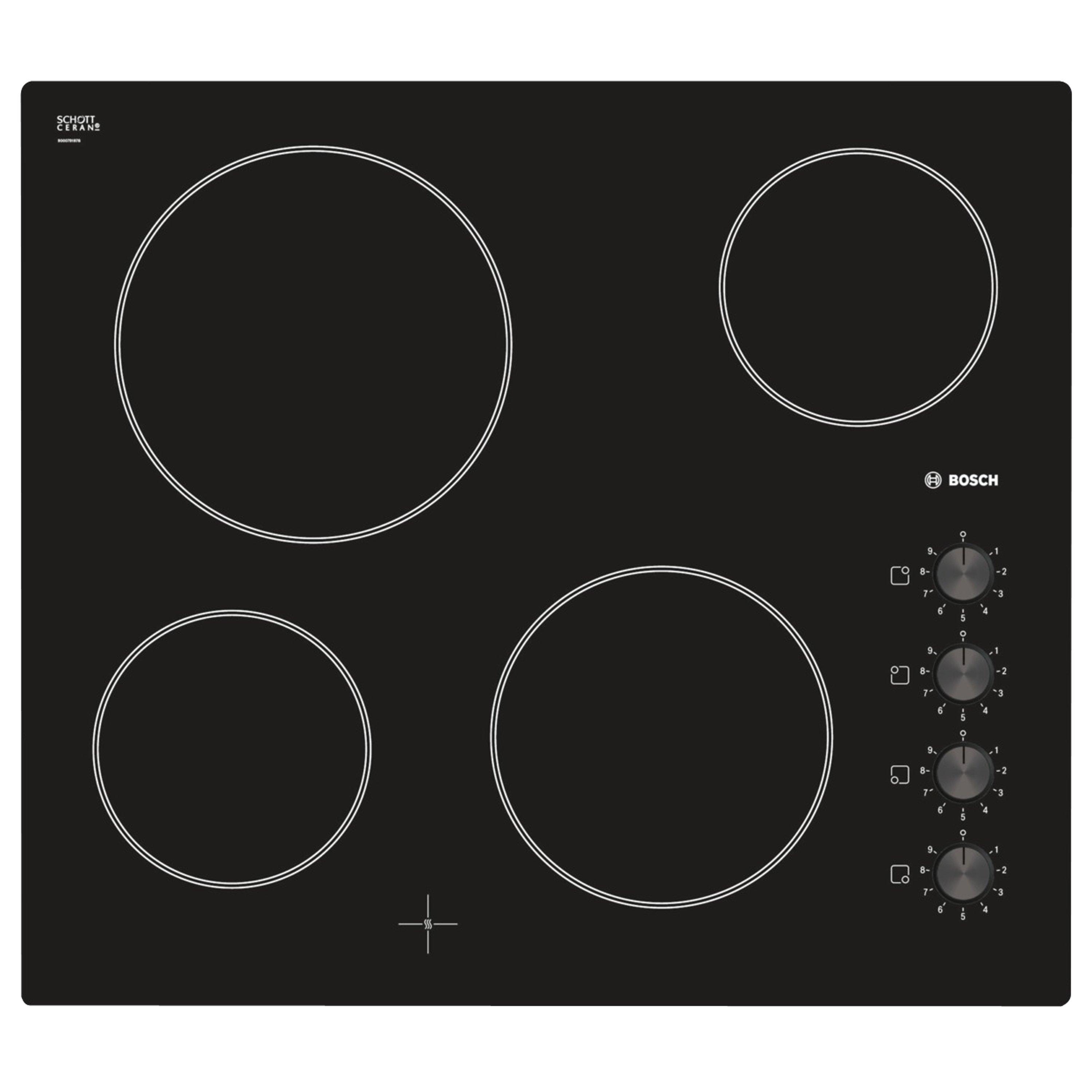 Bosch PKE611C17E Ceramic Hob, Black