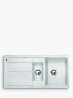 BLANCO Metra 6 S 1.5 Bowl Inset Composite Granite Kitchen Sink, White