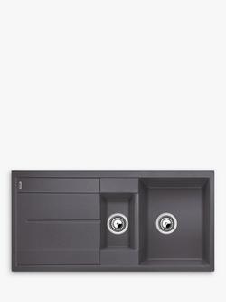 BLANCO Metra 6 S 1.5 Bowl Inset Composite Granite Kitchen Sink, Rock Grey