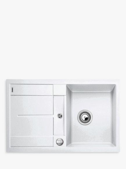 BLANCO Metra 45 S Single Bowl Inset Kitchen Sink, White