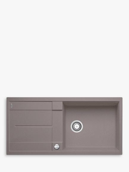 BLANCO Metra XL 6 S Single Bowl Inset Composite Granite Kitchen Sink, Tartufo