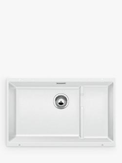 BLANCO Subline 700 1.5 Bowl Undermounted Composite Granite Kitchen Sink with Left Hand Bowl, White