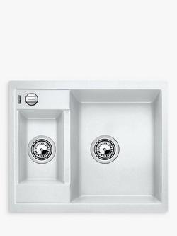 BLANCO Metra 6 1.5 Bowl Inset Composite Granite Kitchen Sink, White