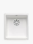 BLANCO Subline 375-U Single Bowl Undermounted Ceramic Kitchen Sink, White