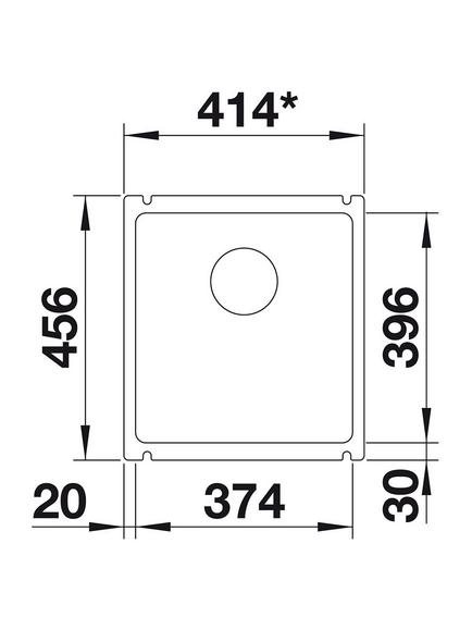 BLANCO Subline 375-U Single Bowl Undermounted Ceramic Kitchen Sink, White - view 2, White