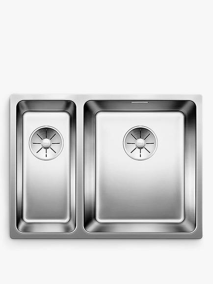 BLANCO Andano 340/180-U 1.5 Undermounted Kitchen Sink with Right Hand Bowl, Stainless Steel, Stainless Steel