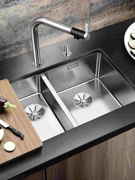 BLANCO Andano 340/180-U 1.5 Undermounted Kitchen Sink with Right Hand Bowl, Stainless Steel - view 2, Stainless Steel