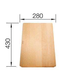 Blanco Wooden Chopping Board, L43cm - view 2, Natural