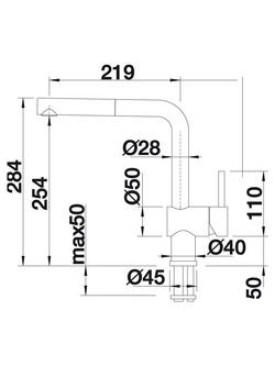 BLANCO Linus-S Swivel Spout Pull-Out Spray Single Lever Kitchen Mixer Tap - view 2, Chrome