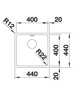 BLANCO Andano Single Bowl Inset Kitchen Sink, Stainless Steel - view 2, Stainless Steel
