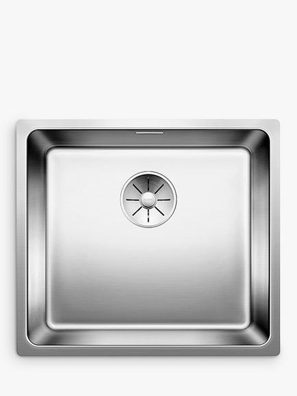 BLANCO Andano Single Bowl Inset Kitchen Sink, Stainless Steel, Stainless Steel