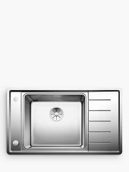 BLANCO Andano XL 6 S-IF Compact Inset Kitchen Sink with Single Left Hand Bowl, Stainless Steel, Stainless Steel
