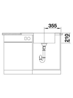 BLANCO Andano XL 6 S-IF Compact Inset Kitchen Sink with Single Left Hand Bowl, Stainless Steel - view 2, Stainless Steel