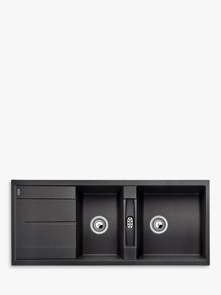 BLANCO Metra 8 S Composite Granite 1.5 Bowl Inset Kitchen Sink, Anthracite