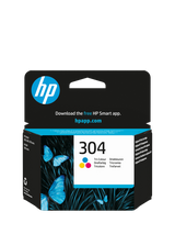 HP 304 Tri-Colour Original Ink Cartridge, Single, Instant Ink Compatible