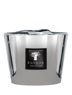 Baobab Platinum Max 10 Scented Jar Candle, 500g, Silver
