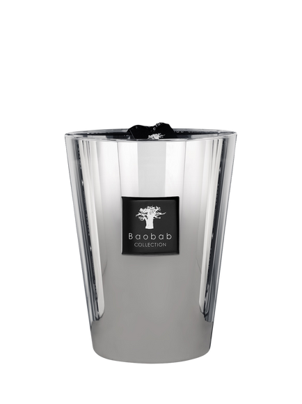 Baobab Platinum Max 24 Scented Jar Candle, 3kg, Silver