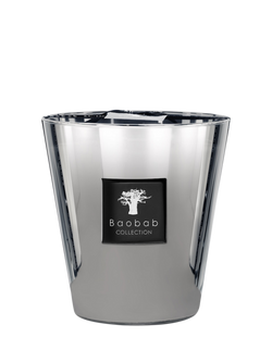 Baobab Platinum Max 16 Scented Jar Candle,  1kg, Silver