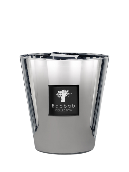Baobab Platinum Max 16 Scented Jar Candle,  1kg, Silver