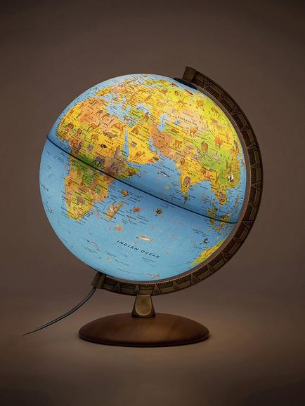 Nova Rico Safari Plus Illuminated Children's Globe, 30cm - view 2, Blue