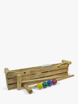 Bex Croquet Pro Game in a Wooden Box, Brown