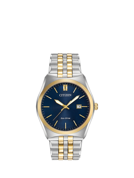 Citizen Men's Corso Date Bracelet Strap Watch, Silver/Gold Bm7334-58l