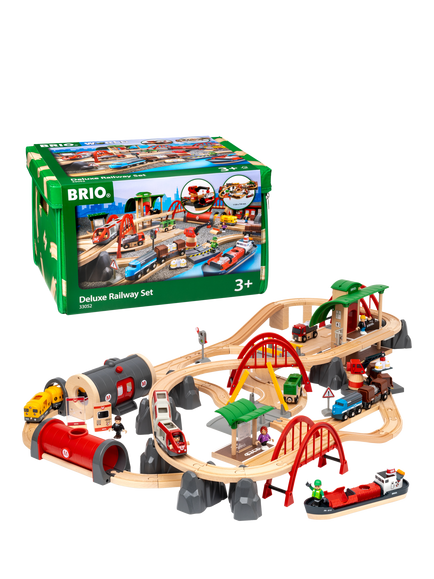 BRIO World Deluxe Railway Set, FSC-Certified (Beech) - view 2, 