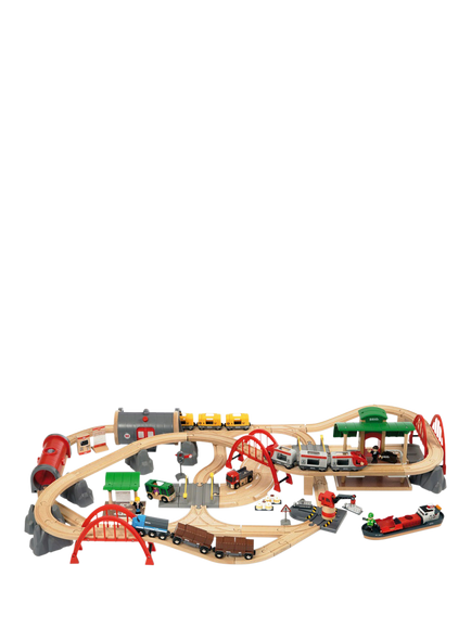 BRIO World Deluxe Railway Set, FSC-Certified (Beech), 