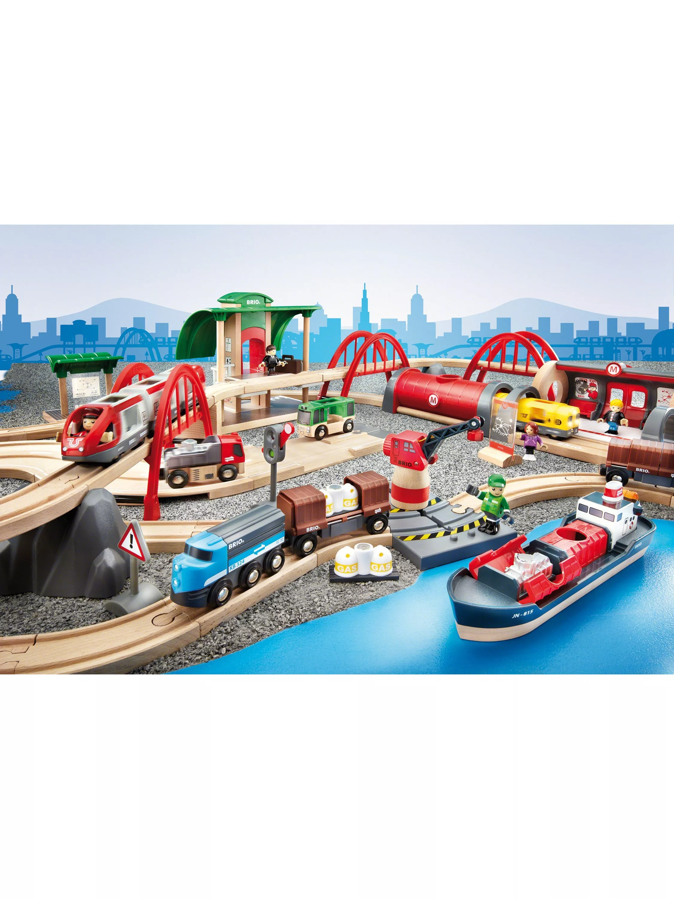 BRIO World Deluxe Railway Set, FSC-Certified (Beech)