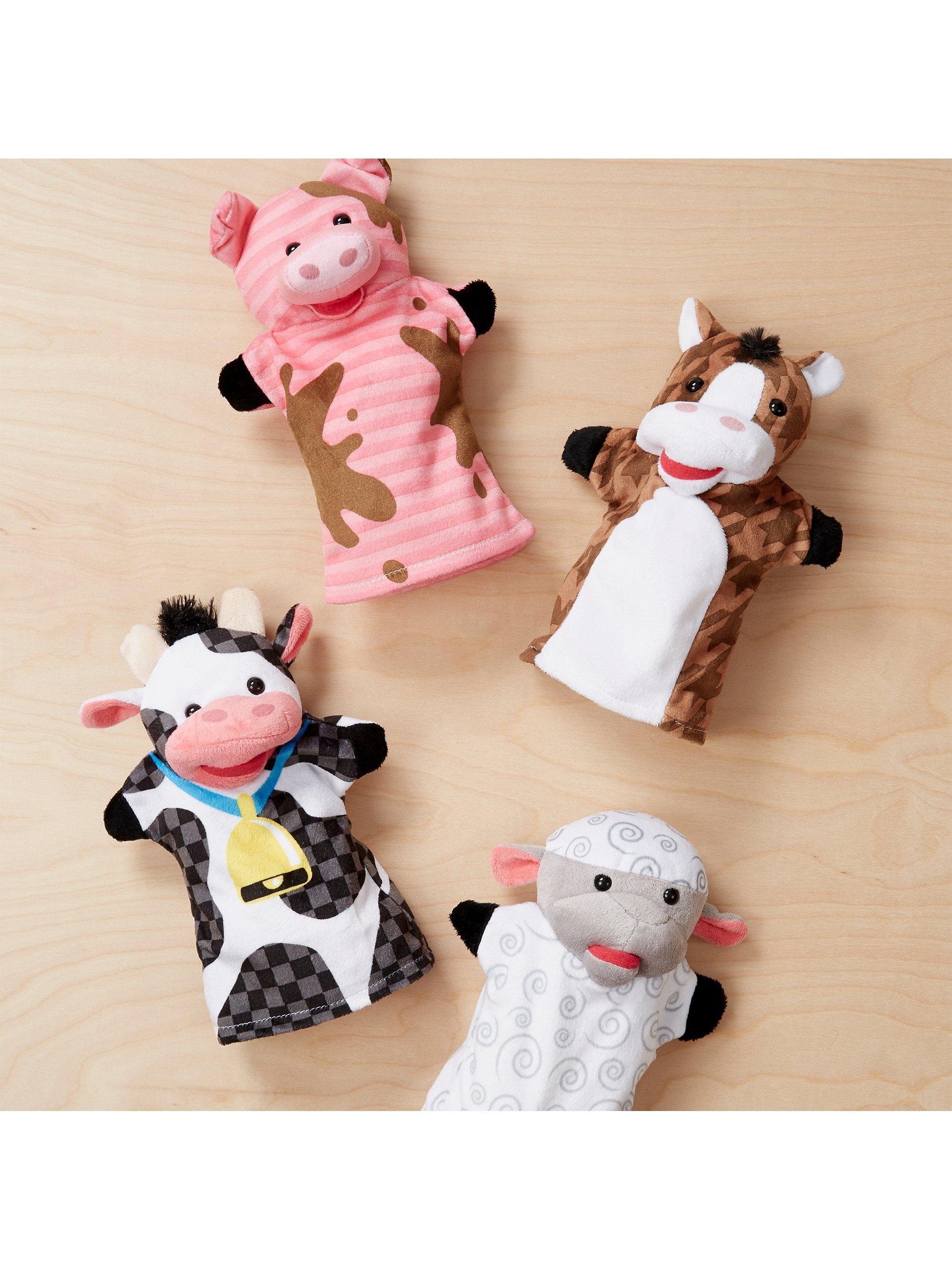 Melissa & Doug Farm Friends Hand Puppets, Pack of 4