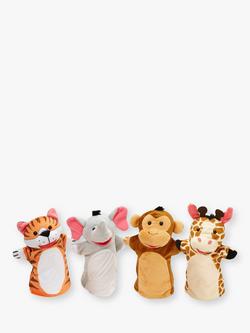 Melissa & Doug Zoo Friends Hand Puppets, Pack of 4, 
